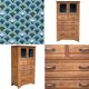 Buffet parisien vitré 1920 bois brut massif
