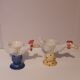 Set of 2 original porcelain shells in the shape of a bird