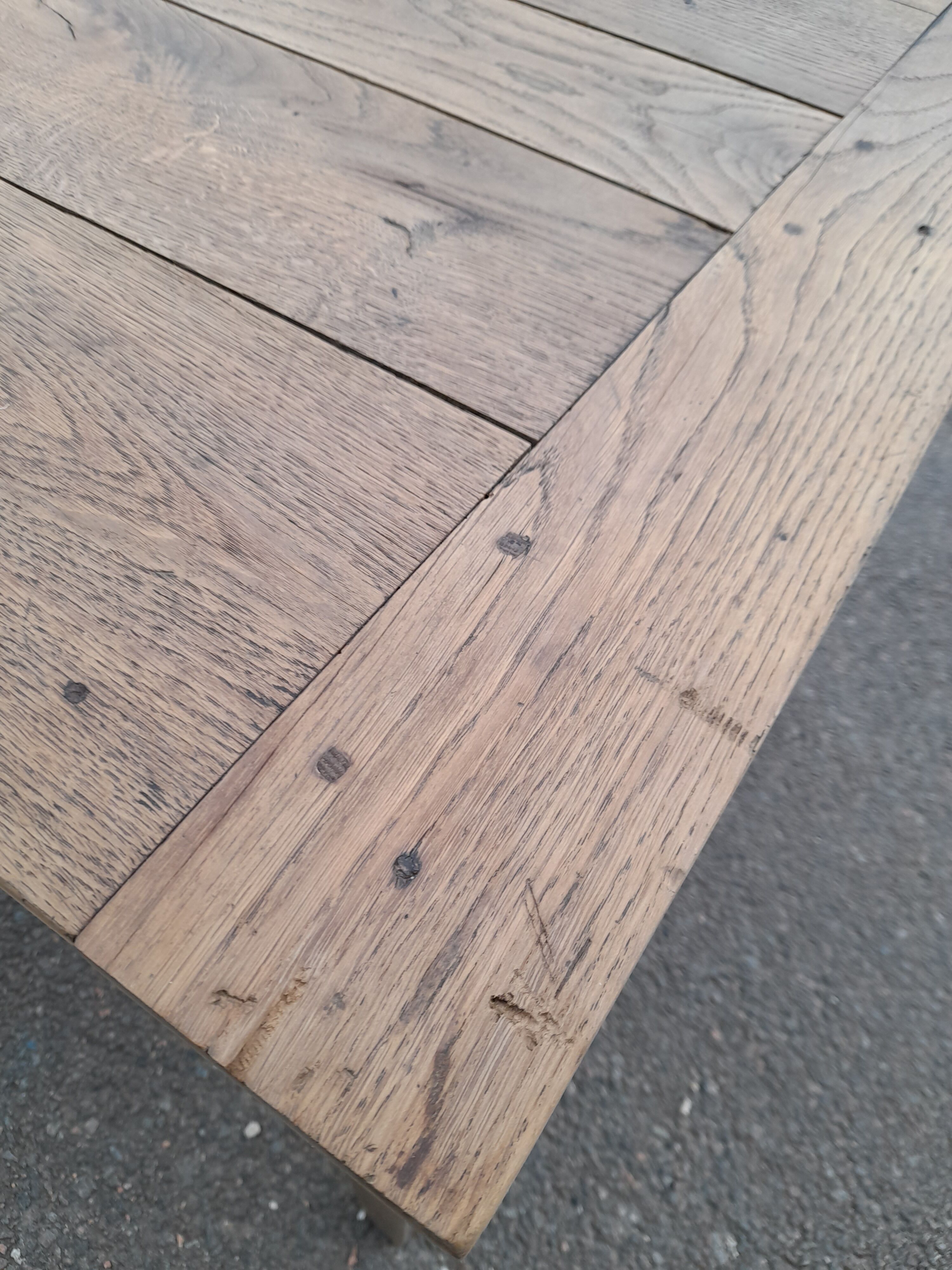 Old farm table 1900 in oak -1m67