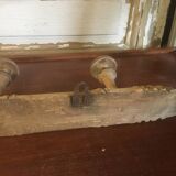 Wall coat rack with 4 hooks in raw wood