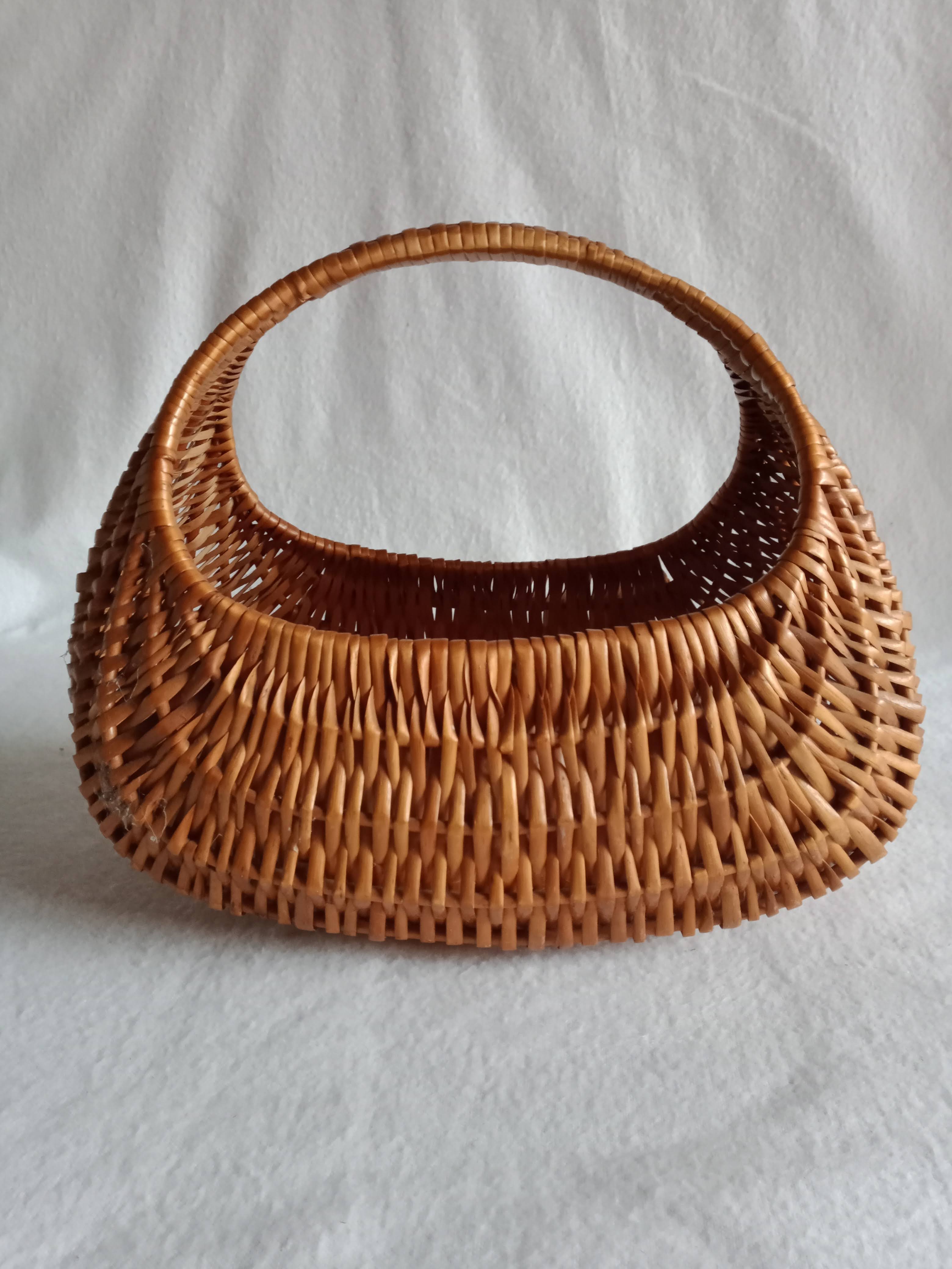 Vintage basket in woven wicker