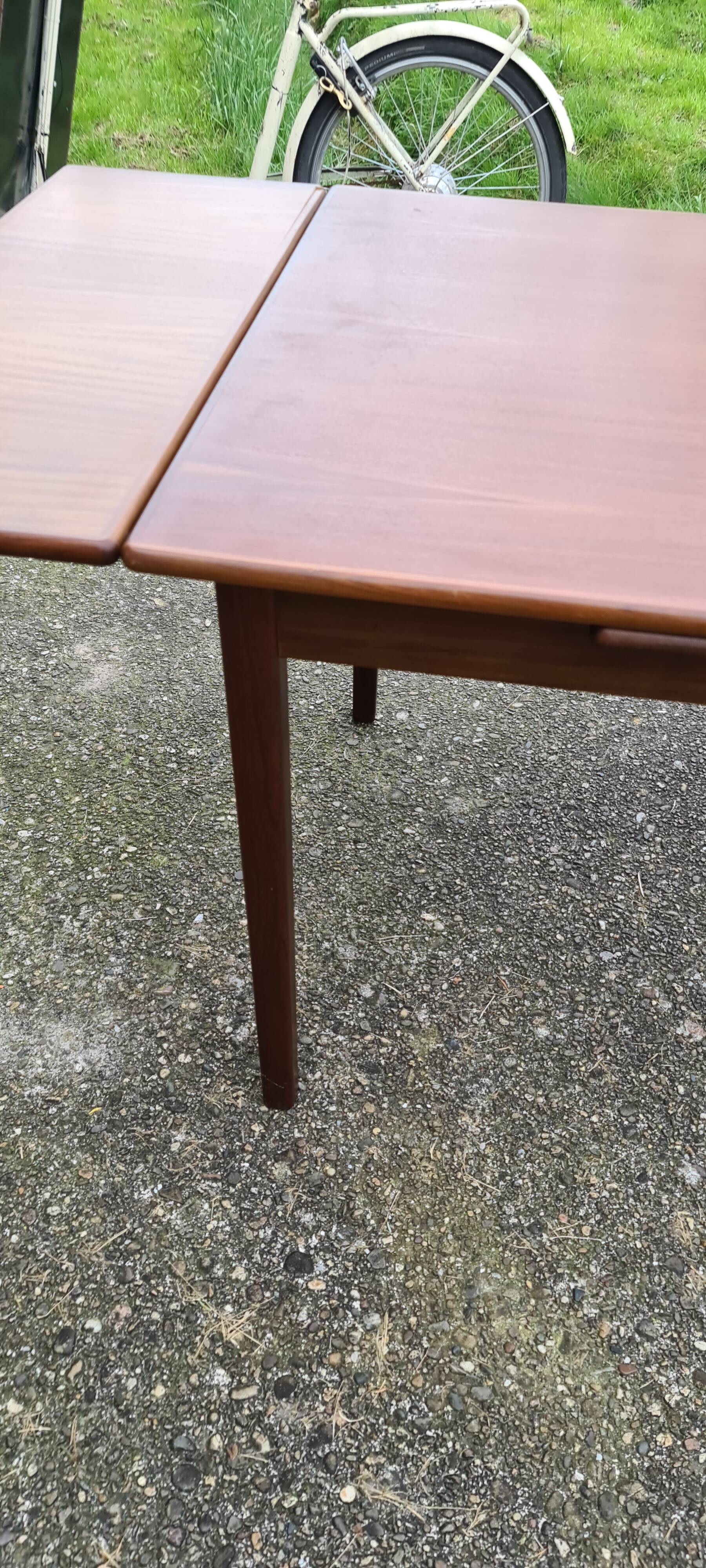 Vintage teak extendable dining table