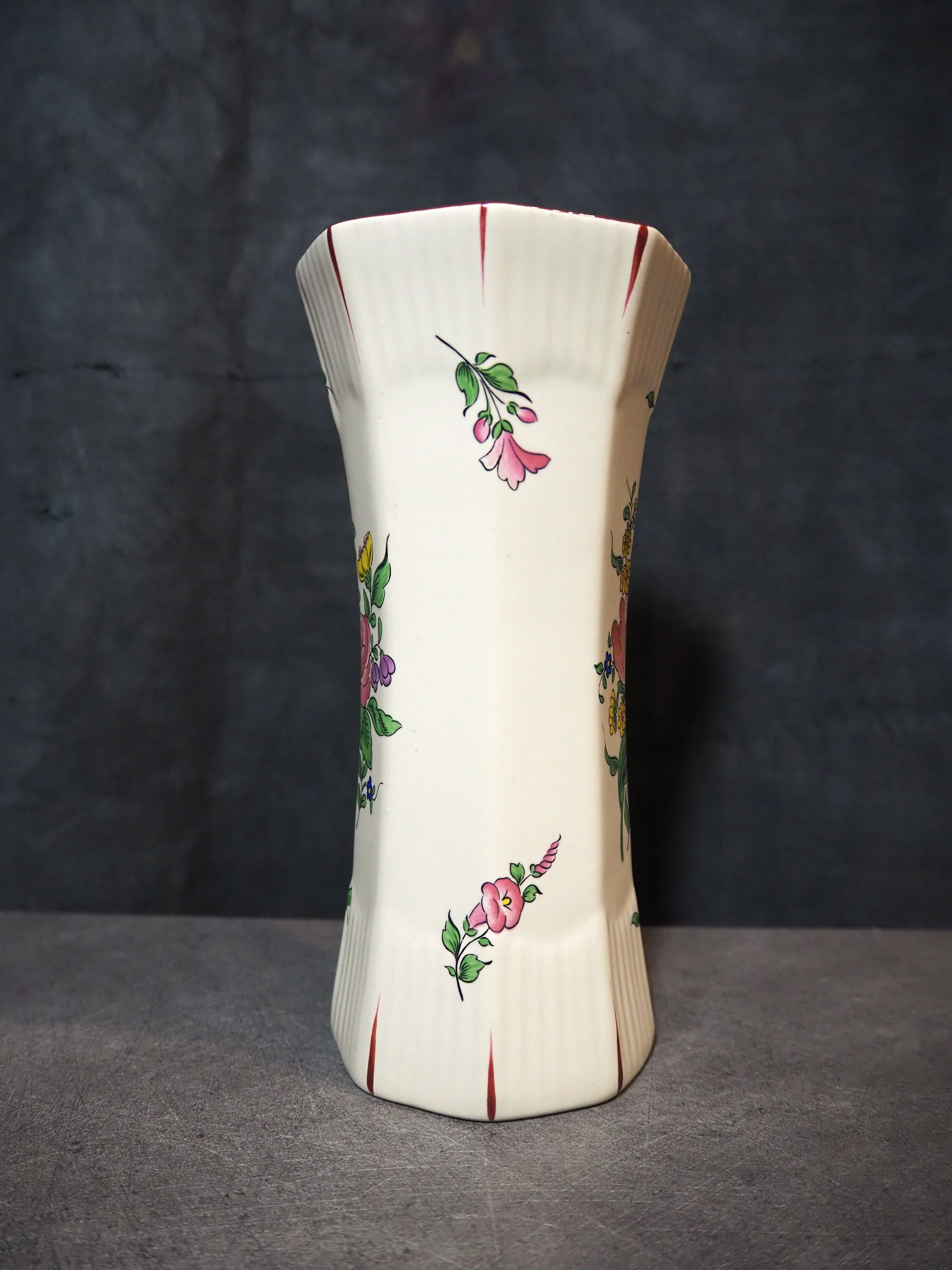 Pan vase 'small' reverbere collection, earthenware lunéville france kg
