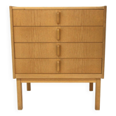 Scandinavian oak chest of drawers, Bertil Fridhagen, Bodafors, Sweden, 1960