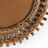 Rattan round mirror ca.1950