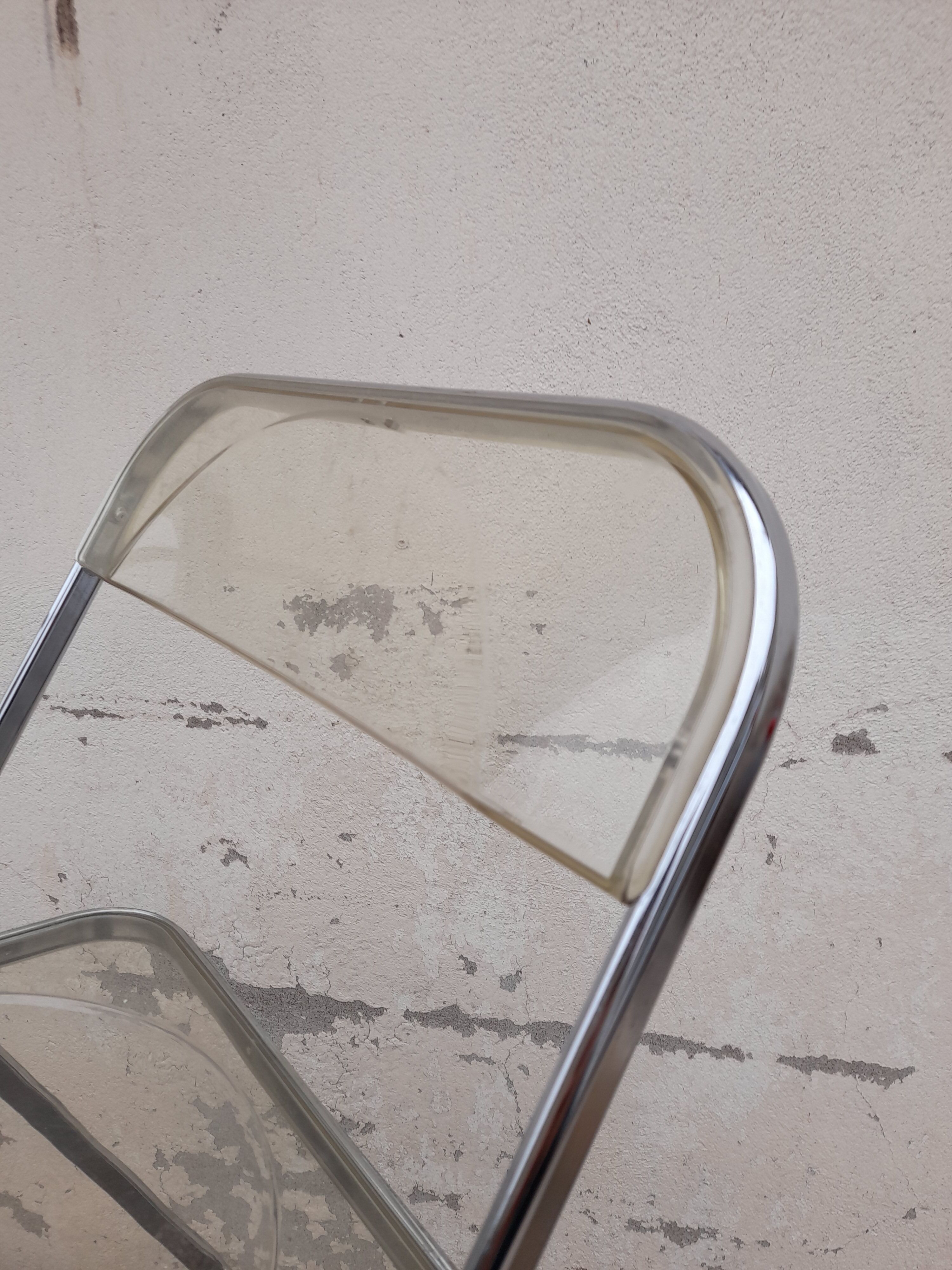 Series of 3 chairs model "plia" by Giancarlo Piretti by Castelli