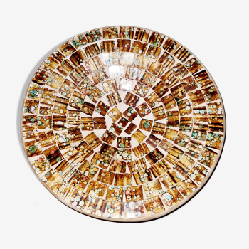 Ceramic glass mosaic plate