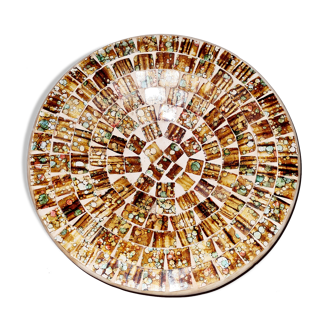 Ceramic glass mosaic plate