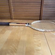 Vintage adidas tennis racket ilie năstase wood + case #e2
