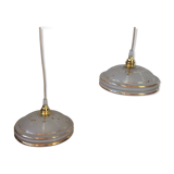 Vintage opaline suspension duo