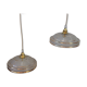 Duo de suspensions en opaline vintage