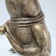 Patinated brass sculptural frog 60s