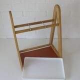 Vintage umbrella stand Scandinavian style mid-century modern wooden holder