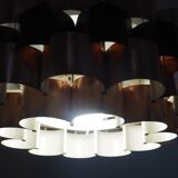 Suspension lamp from the 1960s – 1970s in copper and black metal