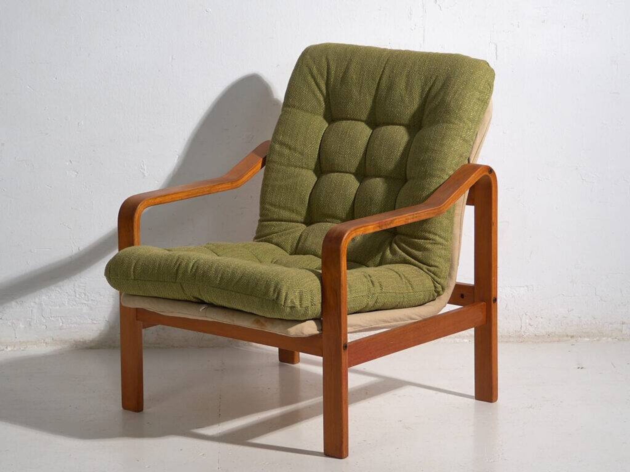 Vintage olive green armchair (c.1950) #80