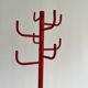 Red metal coat rack