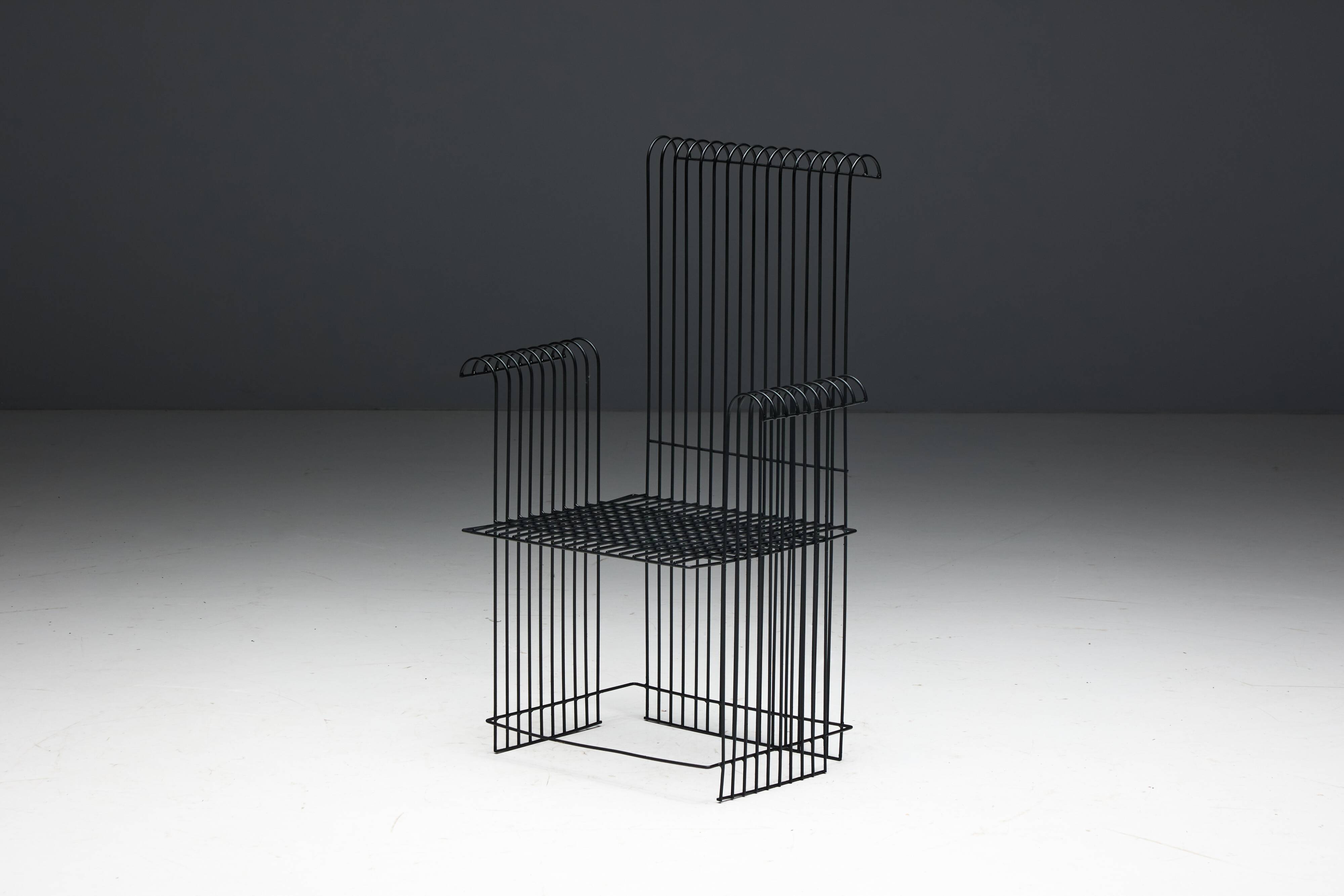 Metal Wire Modernist Garden Set, France, 1970s