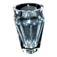Vase baccarat nelly in crystal cut with flat ribs harcourt 12.5cm