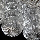 Glass and chrome chandelier