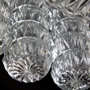 Glass and chrome chandelier
