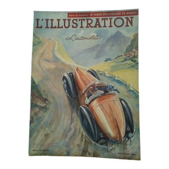 Advertisement color paper magazine illustration 1938 car car