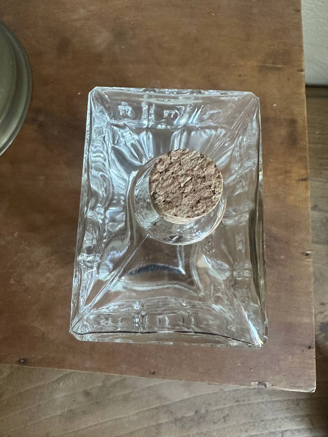 Old glass and cork bottle