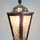 Lampe lanterne laiton et verre début XXème