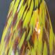 Vase conique verre de Murano moucheté jaune 1970