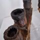 Pair of Brutalist Wooden Candle Holders