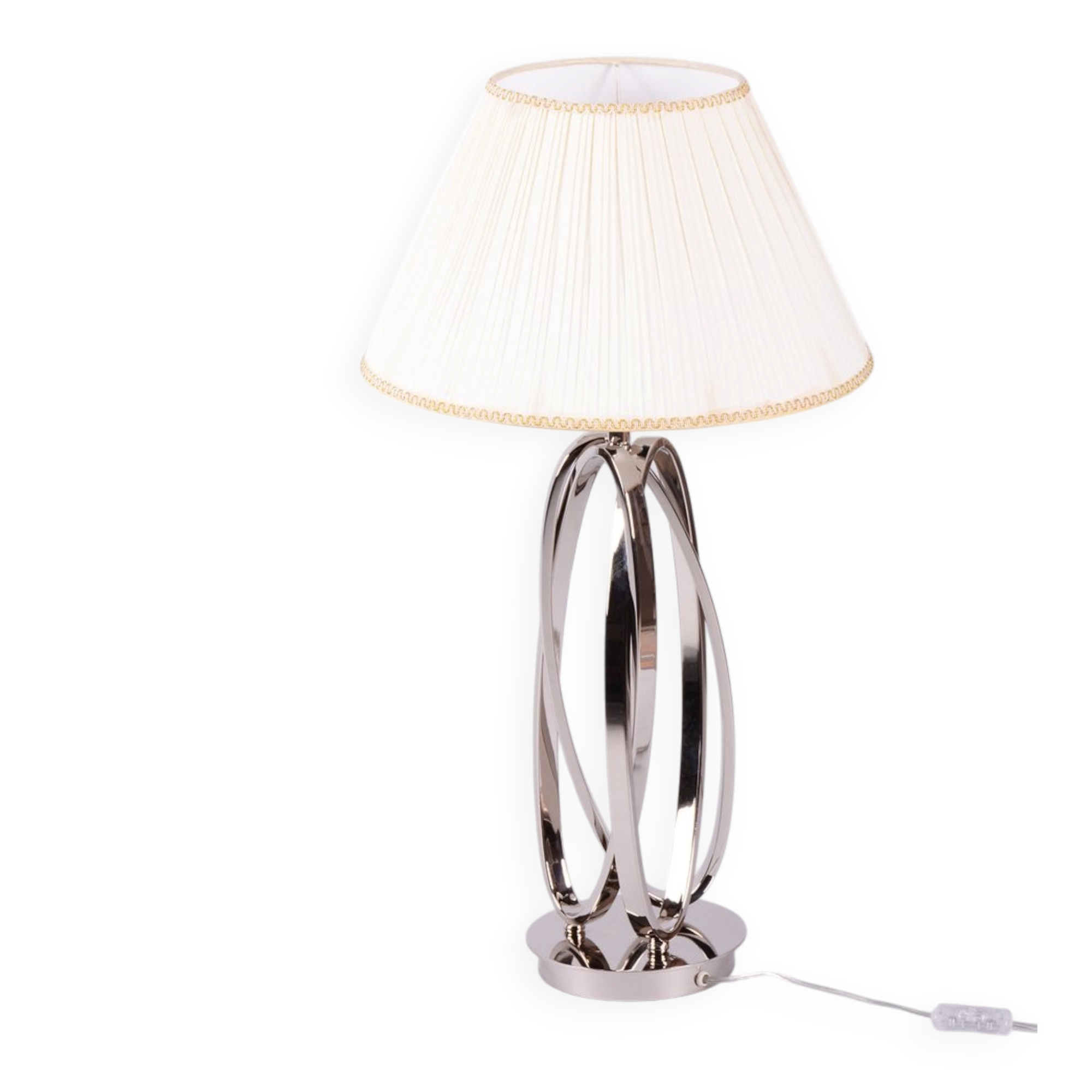 Art Deco Table Lamp in Chromed Metal by Mauro Ferretti, Italy, 1920s