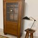 Small vintage art deco oak bookcase