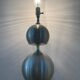 Large vintage lamp base in brushed and gold aluminum
