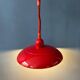 Vintage Space Age red metal pendant light