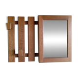 Wall-mounted wardrobe in solid oak