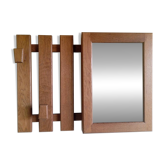 Wall-mounted wardrobe in solid oak