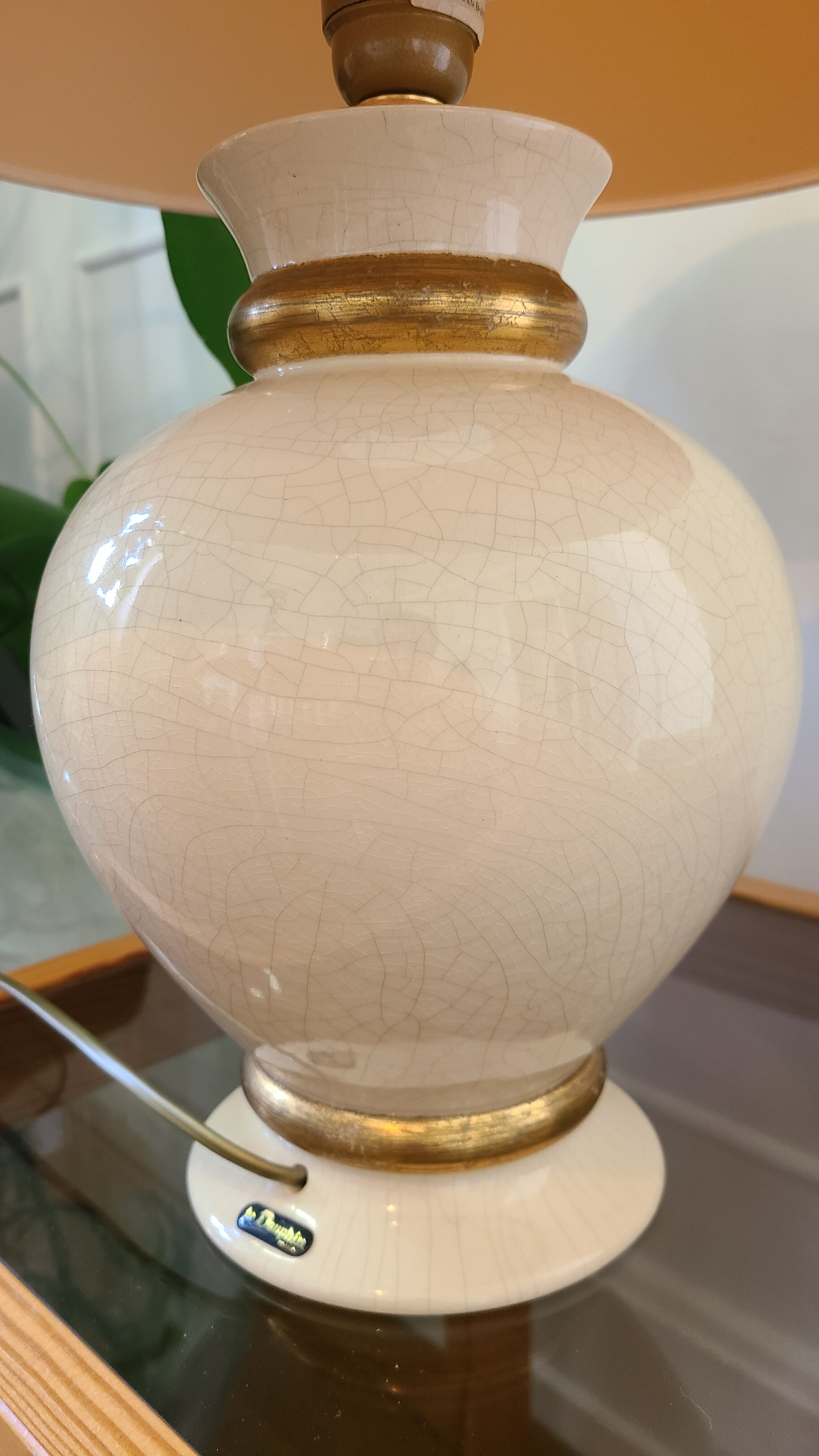 Luxury lamp signed Le Dauphin, vintage 70s