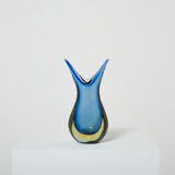 Set of two vases Sommerso glass of Murano 1970