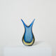 Set of two vases Sommerso glass of Murano 1970