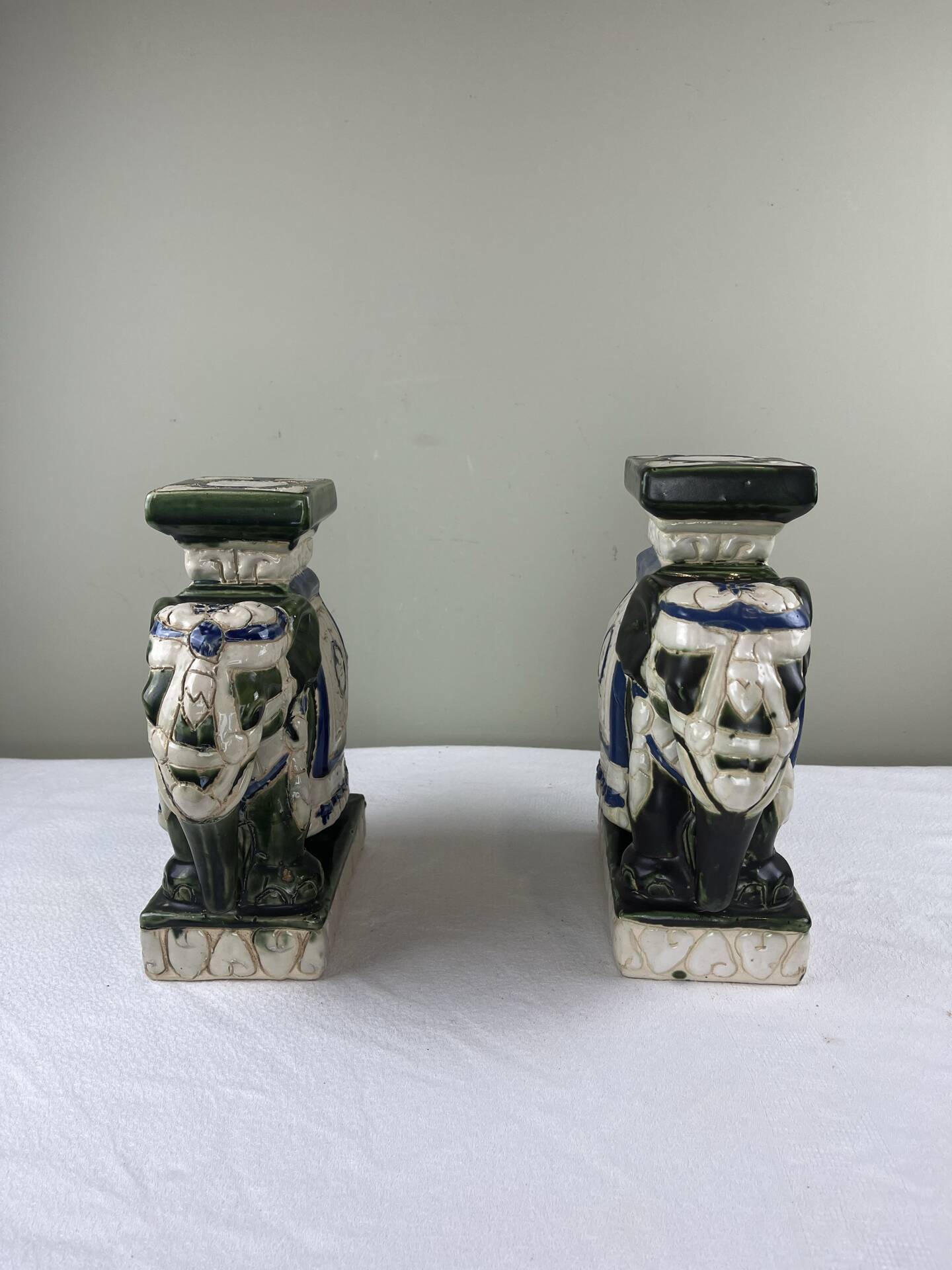 Pair of vintage ceramic bookends