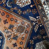 Antique Shiraz Gashkai handmade rug 155 x 207 cm 1920s