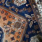 Antique Shiraz Gashkai handmade rug 155 x 207 cm 1920s