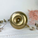 Brass candle holder with pusher late nineteenth century