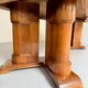 Antique Art Deco walnut and burl wood table, 1930s, France, with extensions
