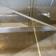 Table basse double plateau verre chrome style Bauhaus vintage 1970