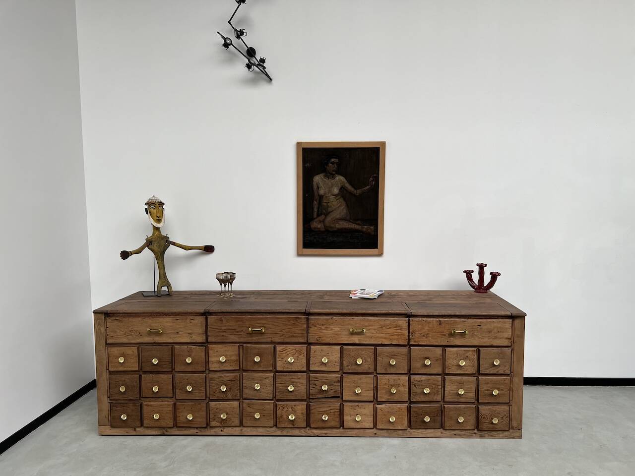 Old trade furniture with oak drawers XL format
