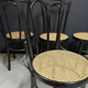Série de 4 chaises bois courbé