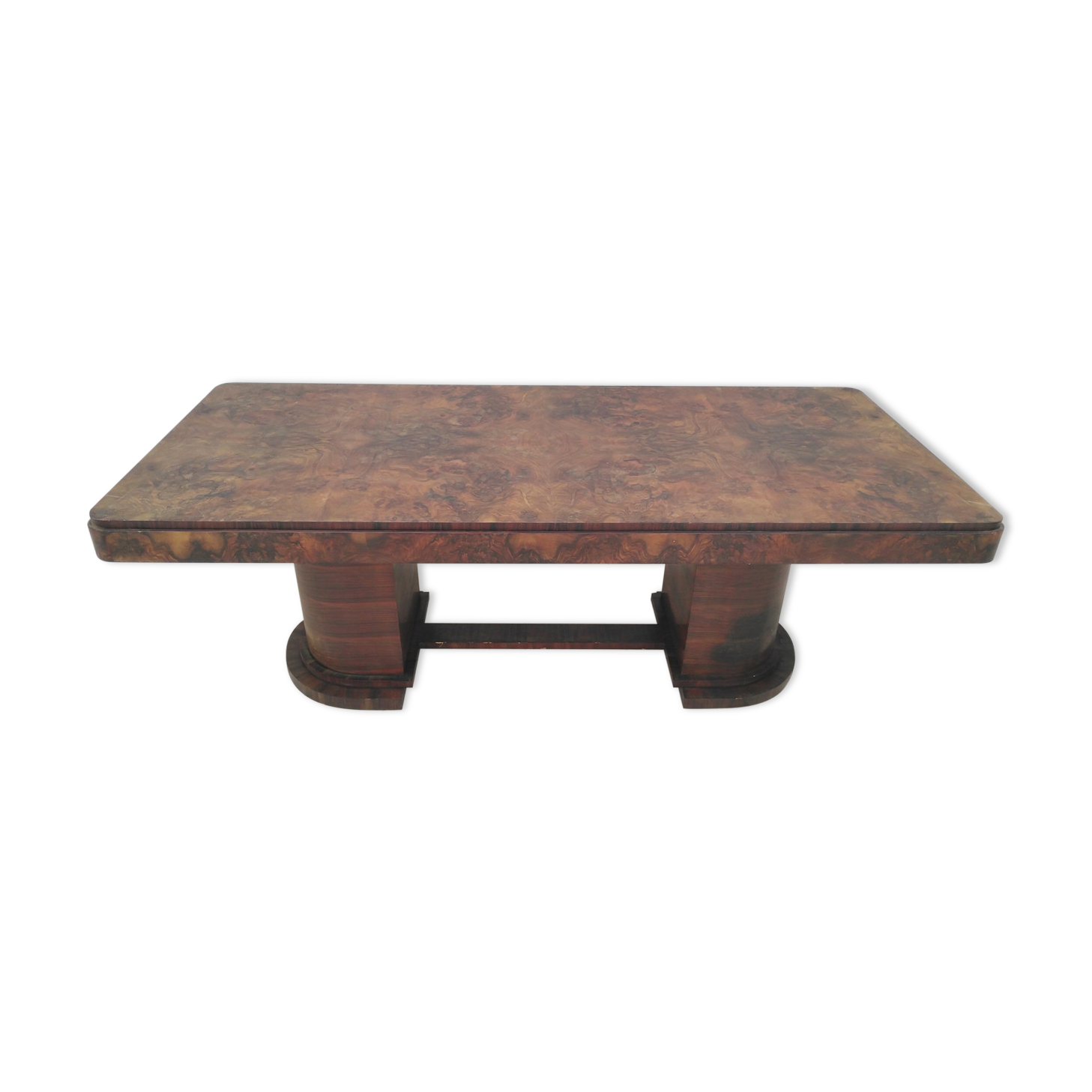 Art deco period table in walnut bramble