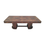 Art deco period table in walnut bramble