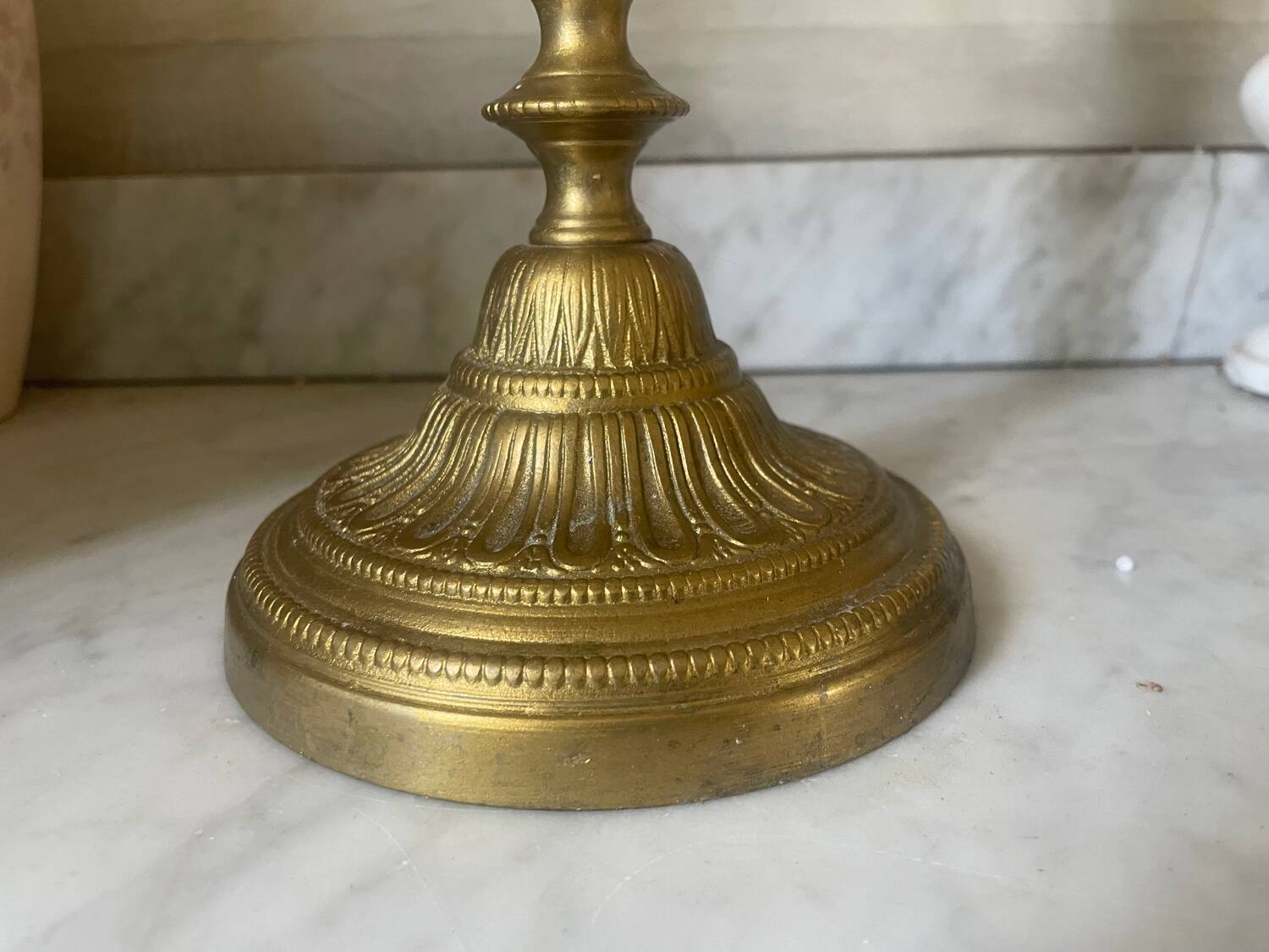 Antique 5-light brass candlestick