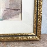 Watercolor bouquet of anemones